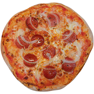 Pizza Pequeña De Pepperoni Y Cebolla (24 Cm.)
