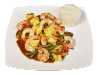 Wok Crevettes Ananas