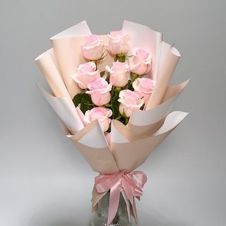 Buchet 9 Trandafiri Roz