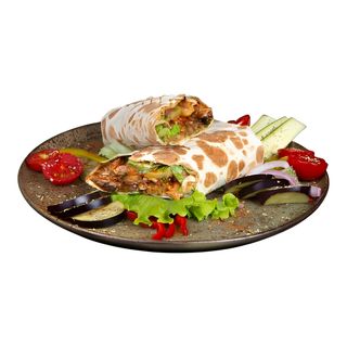 ქათმის შაურმა ბადრიჯნით დიდი