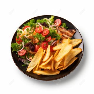 Ensalada Con Patatas Fritas