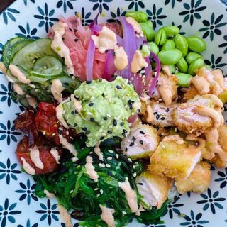 Salmon Panko Poke Bowl