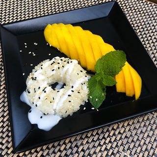 Arroz doce com manga