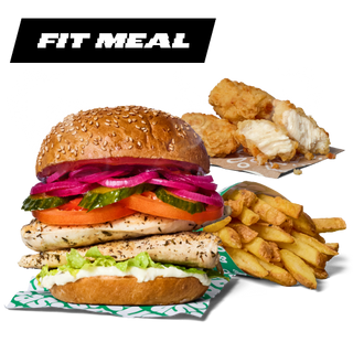 DZIK BURGER PODWÓJNY ZESTAW POWIĘKSZONY