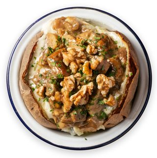 Porcini*, fonduta di gorgonzola e noci