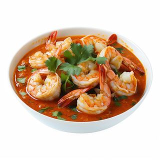 Gambas Con Salsa De Curry Rojo