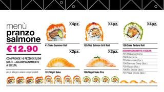 Menù pranzo salmone