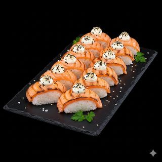 Nighiri max salmone scottato alla fiamma 10 pezzi