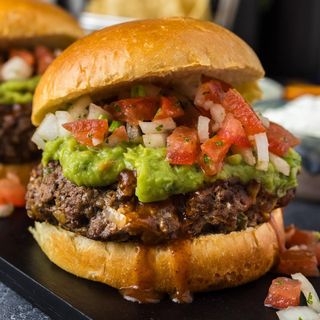 Mexican beef or chicken burger
