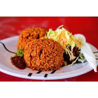 Jollof Rice + Chicken + Coslaw