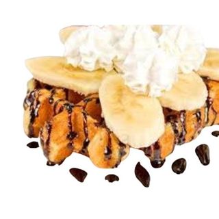 Gofre De Plátano Con Nutella Y Nata