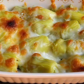 Alcachofas gratinadas. Para 2 personas (600 Gr.)