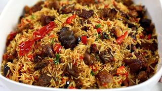 Fried Rice With Goat Meat