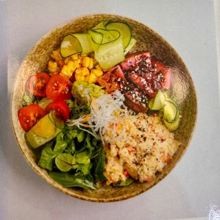 Боул с курицей терияки