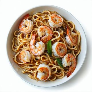 P7 Udon con gamberi alla piastra