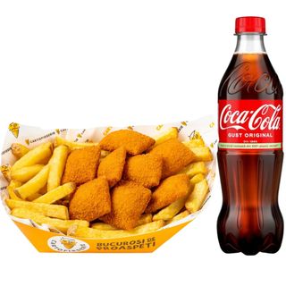 Cartofi cu Pernițe de Brânză Large + Coca Cola