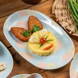 Картофельное пюре с куриными котлетками