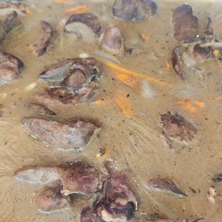 Higaditos De Pollo Encebollados 300 gramos ( una persona) Sin gluten