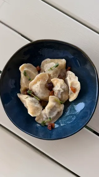 Вареники з лівером та шкварками (200г)