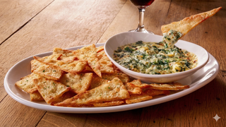 Queso Fundido con Espinacas Y Alcachofas