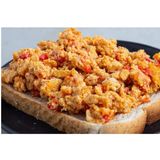 Bread and scrambled eggs