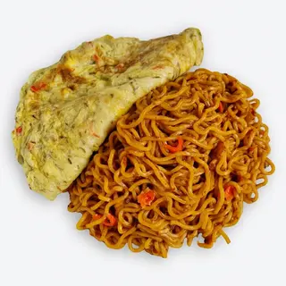Noodles and Eggs with Fresh Veggies