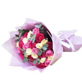 Pink White Fuchsia Roses