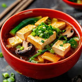 Hot and sour soup with vegetables