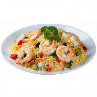 Arroz Con Gambas Y Verduras