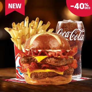 პრეტცელ BBQ ბეკონატორის კომბო