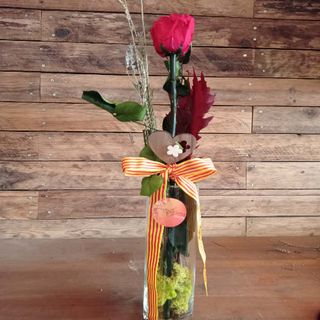 Jarrón Con Rosa Eterna