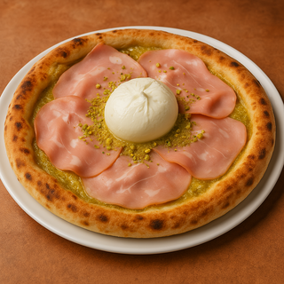 Pizza Pistacciho, Mortadella E Burrata