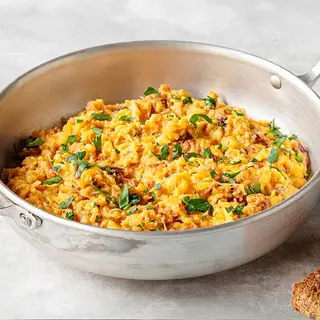 Ovos Mexidos com Farinheira e Cogumelos