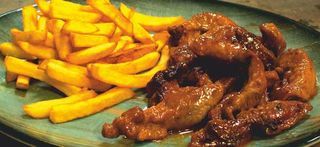 Свински вратни жулиенчета на тиган (400г)