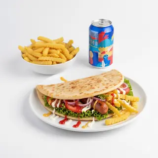 Menù piadina wurstel
