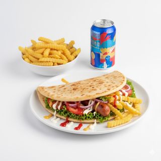 Menù piadina wurstel