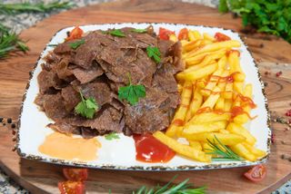 Shaorma dublă vită farfurie