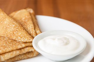 Блинчики со сметаной