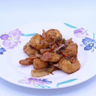 46. Gambas Con Ajos Tiernos