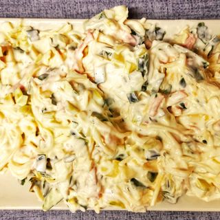 Ensaladilla De Puerro Con Jamón York, envase 300 gr