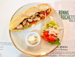 Sandwich brochettes dinde