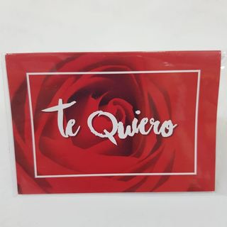 Tarjeta Te Quiero Rosa Roja
