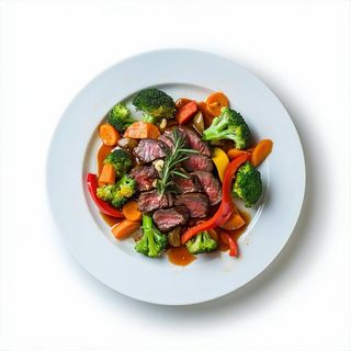 50. Manzo con verdure miste