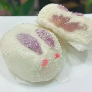 Il panino al vapore a forma di coniglietto con taro - 2 pezzi
