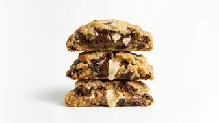 Cookie cu ciocolata alba si neagra belgiana