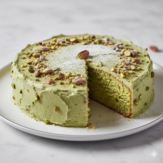 Tarta de pistacho (porción)