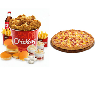 21 Pcs. Chicken Bucket + Medium Pizza