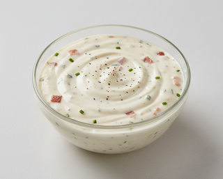 Білий соус з куркою, грибами та цибулею (100г)