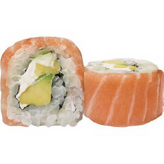 Uramaki de salmón aguacate queso