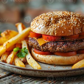Baby burger con patatine fritte